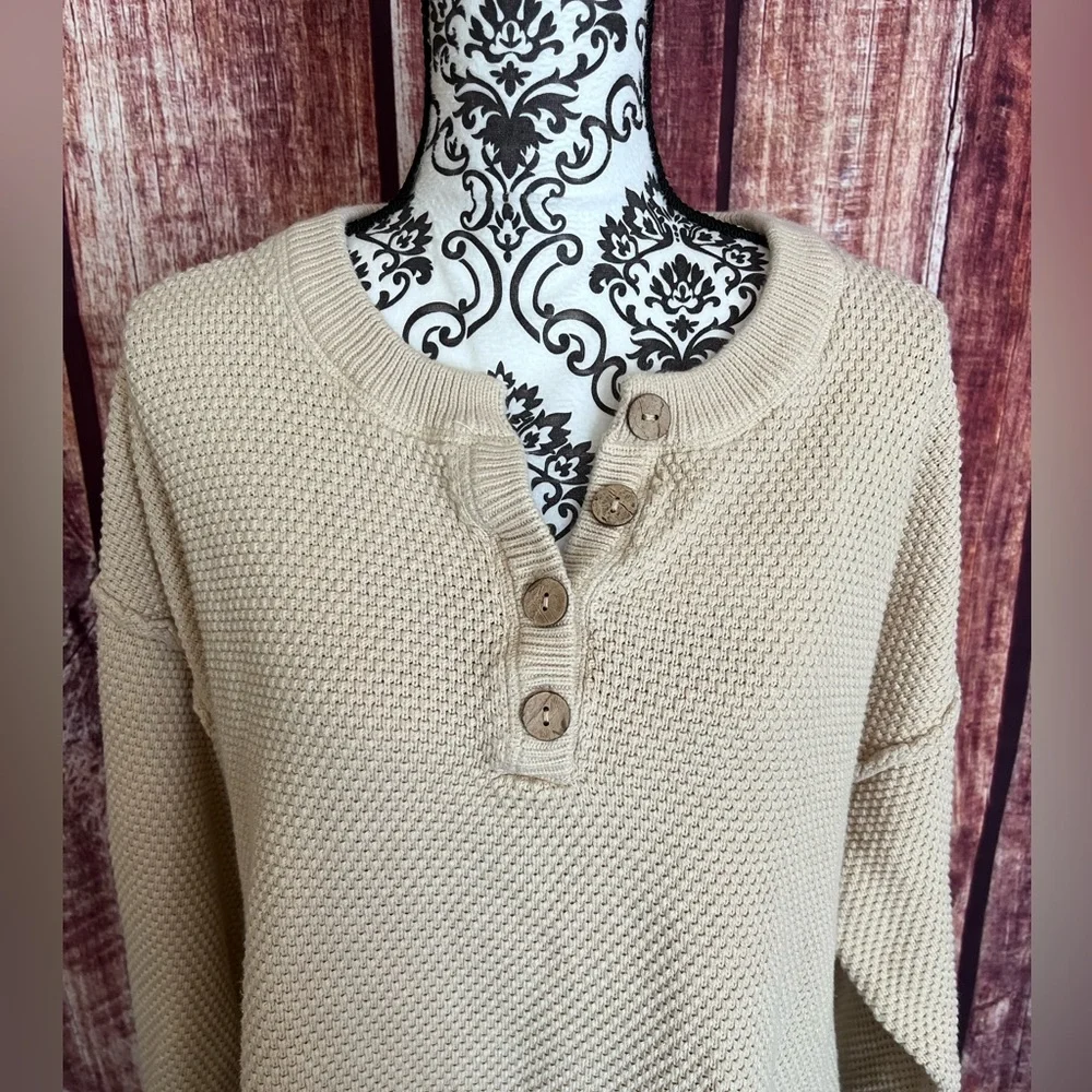 Free People FP Beach | Waffle Knit Henley
